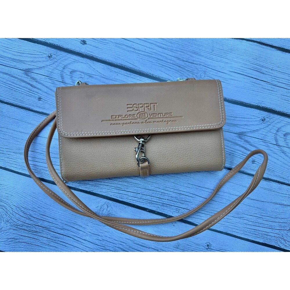 Esprit Tan Crossbody Wallet Purse